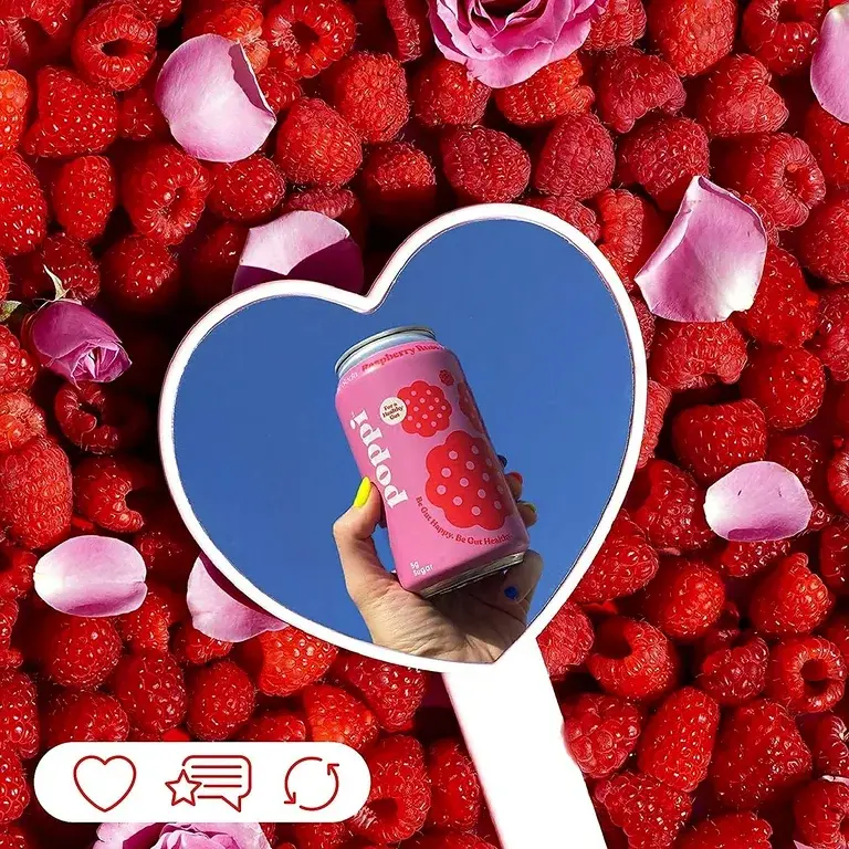 Thumbnail: Poppi Prebiotic Soda, Raspberry Rose