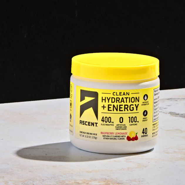 Thumbnail: Ascent Clean Hydration + Energy (40 Servings), Raspberry Lemonade 