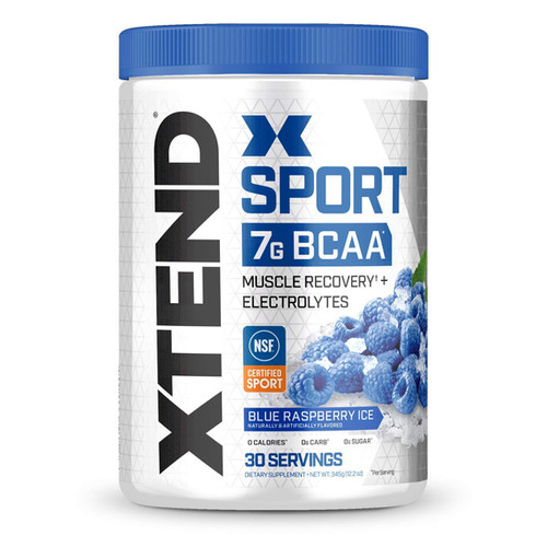 XTEND Sport BCAA Powder (30 Servings), Blue Raspberry Ice