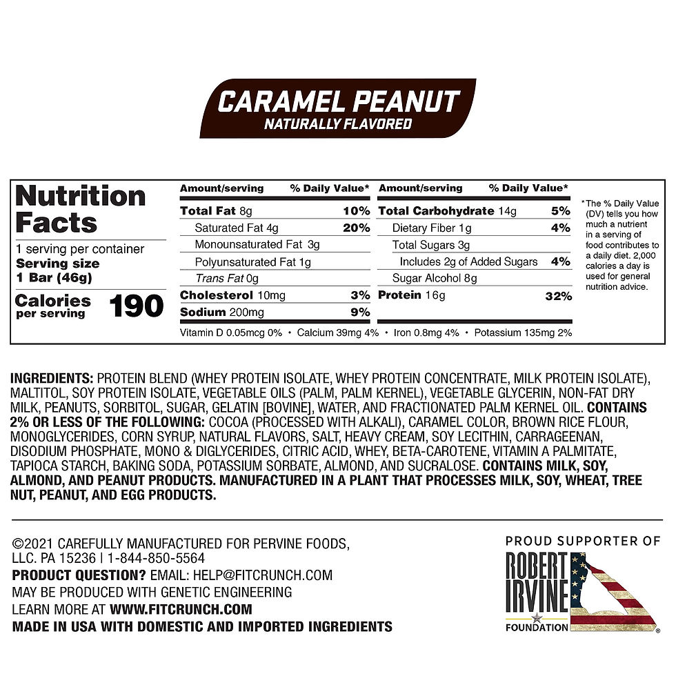 Thumbnail: FITCRUNCH High Protein Baked Bar (Caramel Peanut)