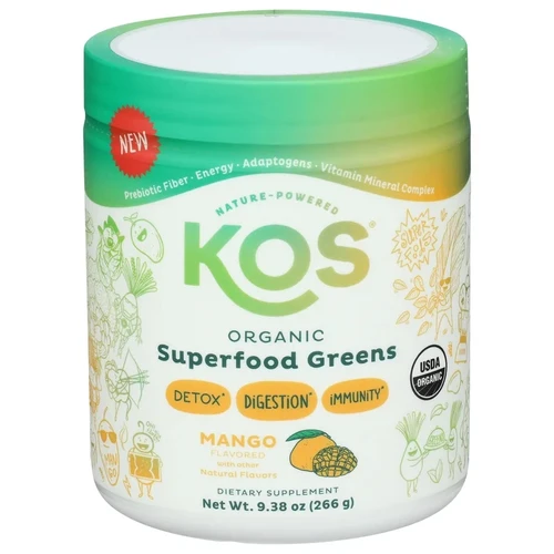 KOS Organic Superfood Greens (28 Servings), Mango