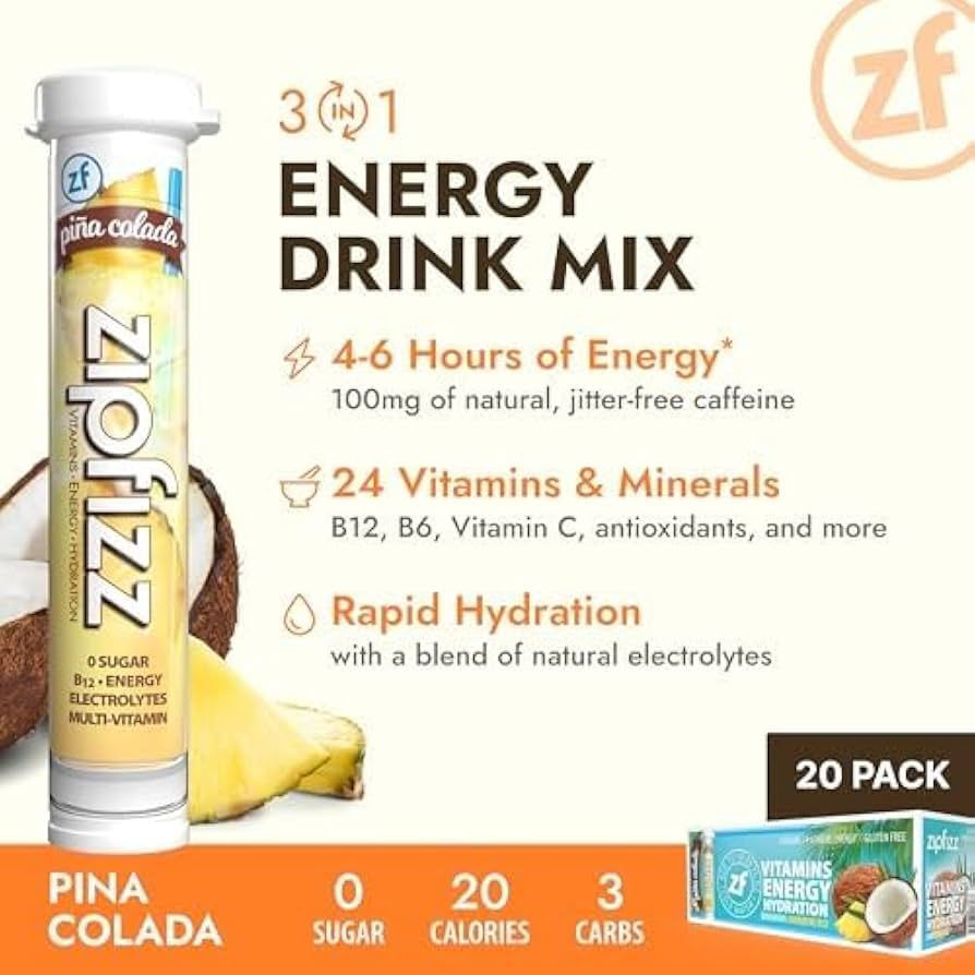Thumbnail: Zipfizz Healthy Energy with B12 Drink Mix (Piña Colada)