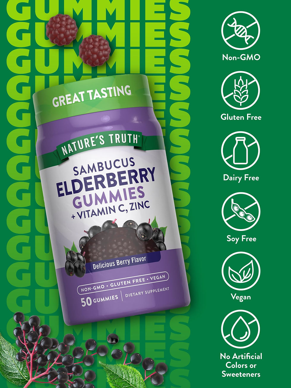 Thumbnail: Nature’s Truth Elderberry Gummies (50 Gummies)