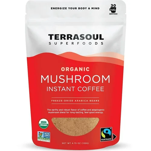 Terrasoul Superfoods Organic Mushroom Instant Coffee (30 Servings)