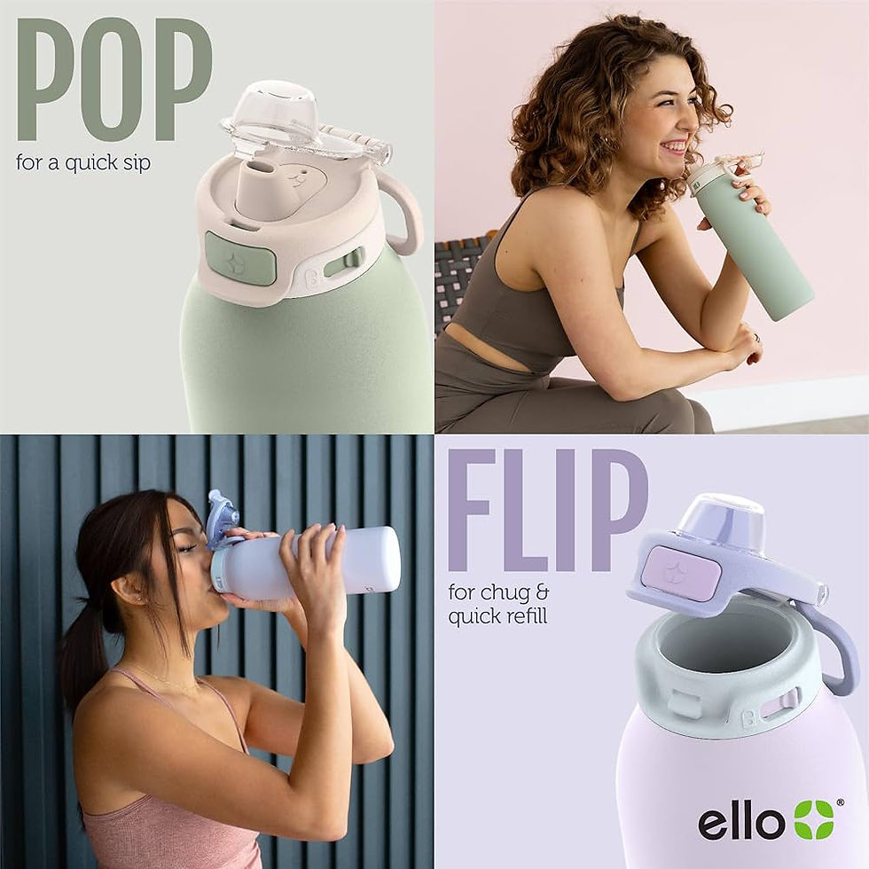 Thumbnail: Ello Pop & Fill Stainless Steel Water Bottle (22 oz)