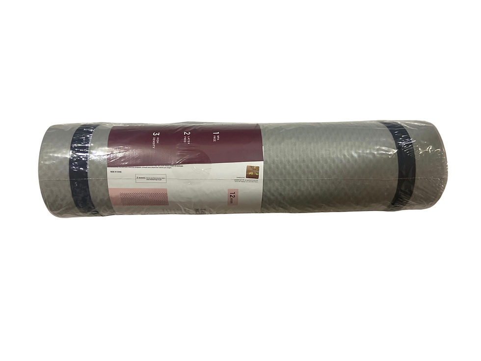 Danskin Yoga Mat (12 MM Thick), Grey