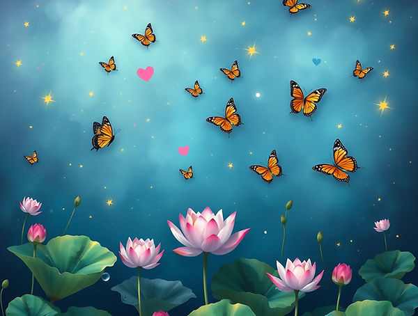 hearts, stars, and butterflies, lotus.jp