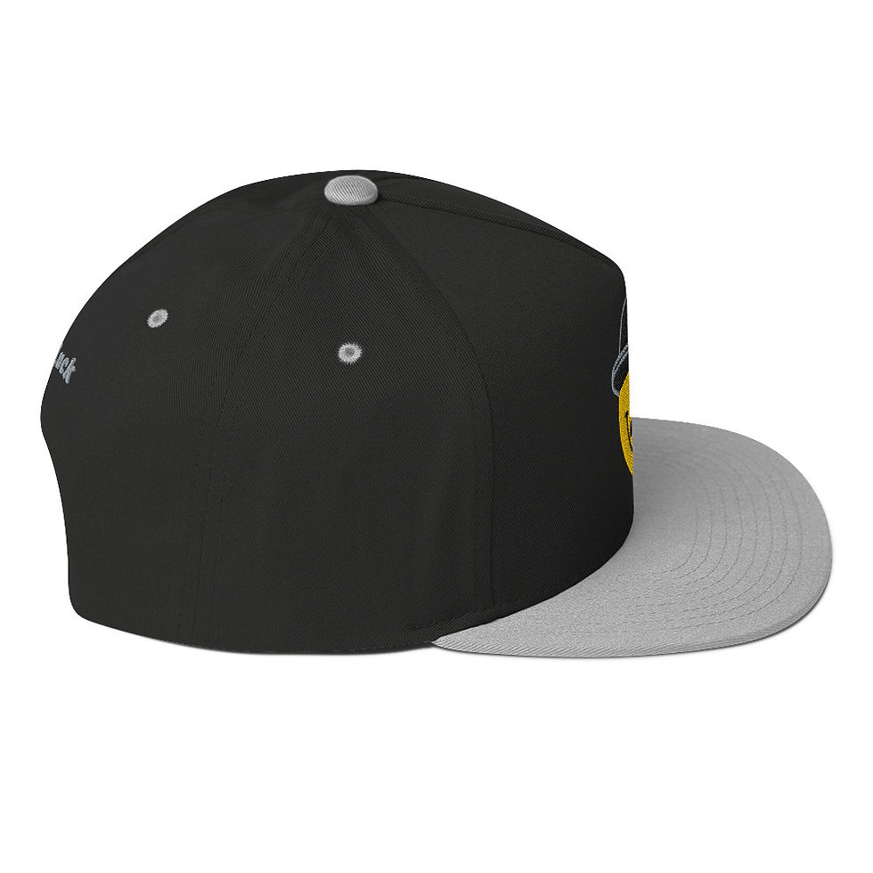 Thumbnail: Smiley Good Luck Flat Bill Cap (Green Underbill)