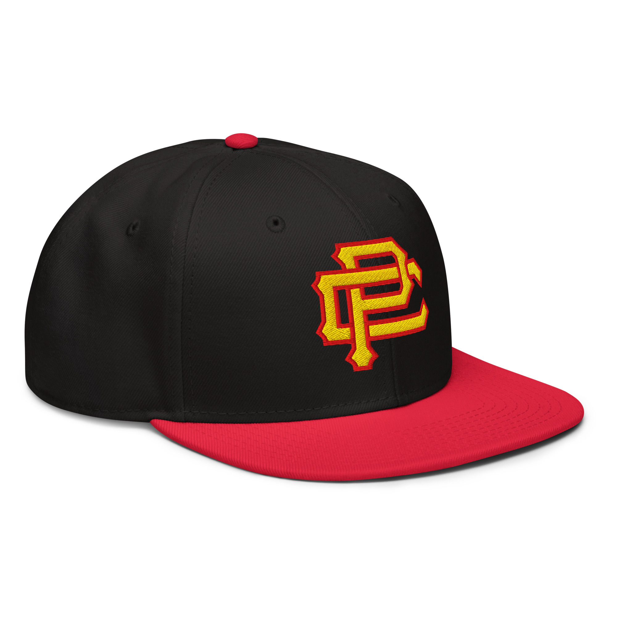 Interlocking Logo (Red Stroke) Snapback Hat