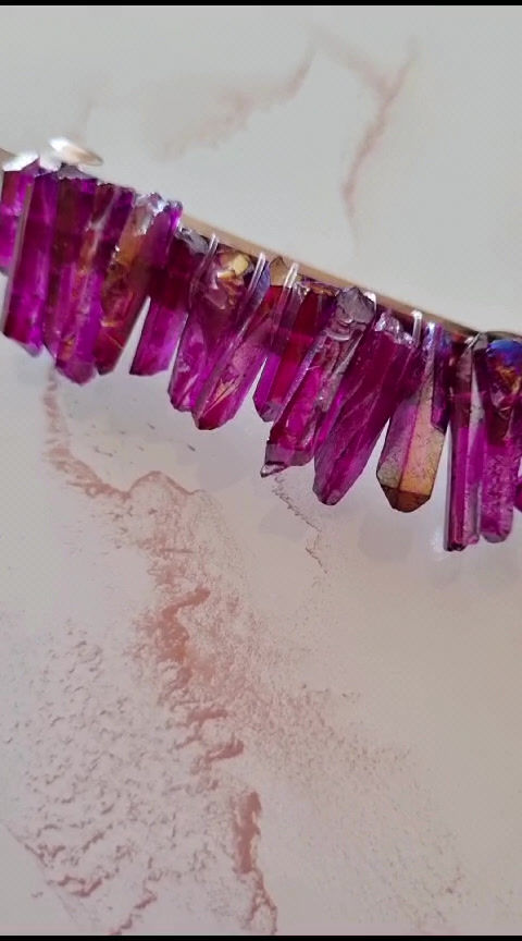 Miniatura: PRESILHA PARA CABELO DE QUARTZO AURA FÚCCIA