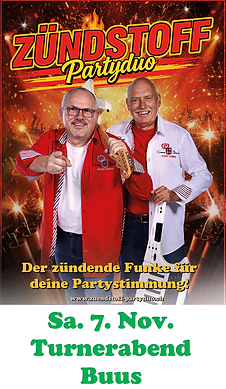 Plakat Zündstoff Turnerabend Buus