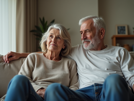 Couple experiencing emotional distance in midlife marriage