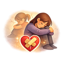 Adulto emocionalmente afectado por heridas emocionales de la infancia y dolor emocional interno