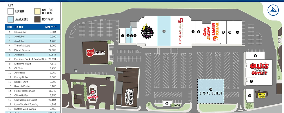 Lancaster, Ohio Plaza Shopping Center