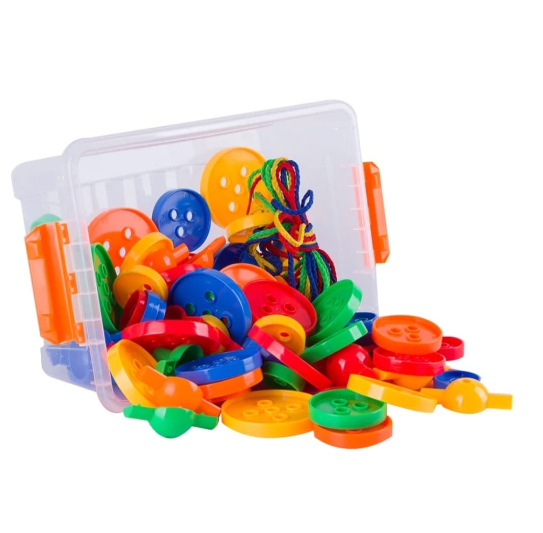 🧩 Set Didáctico de Botones para Ensartar y Encastrar