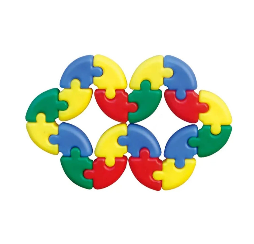 Miniatura: Bloques Encastrables Curvos – 56 Piezas con Caja Organizadora