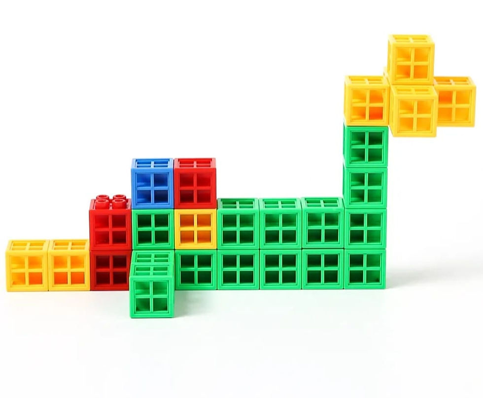 Miniatura: 🧱 Juego Didáctico de Construcción – Cubos Encastrables Multicolor