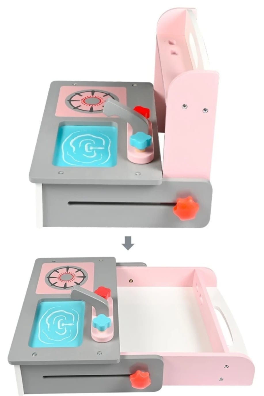 Miniatura: 🍳 Cocina de Madera Infantil – Set Premium con Accesorios