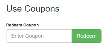 Use coupons