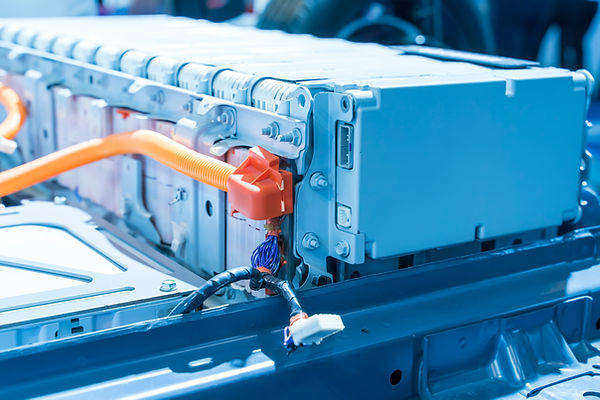 Electric car lithium battery pack and power connections.jpg
