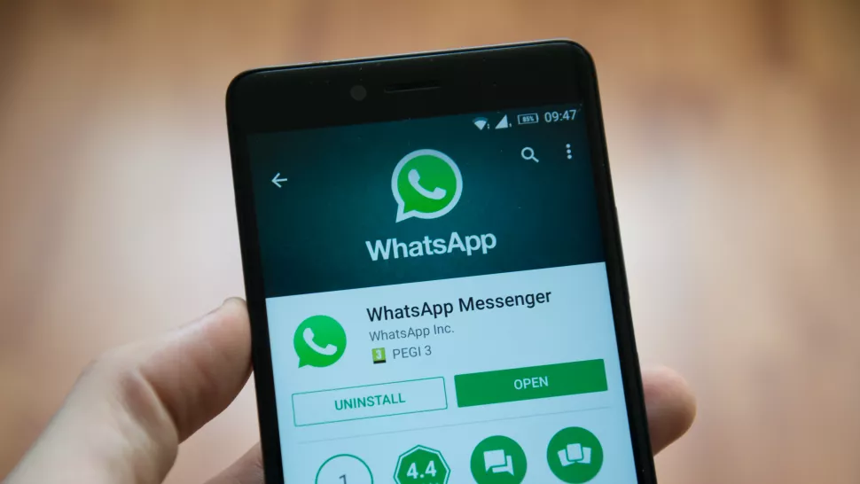 WhatsApp app on smart phone