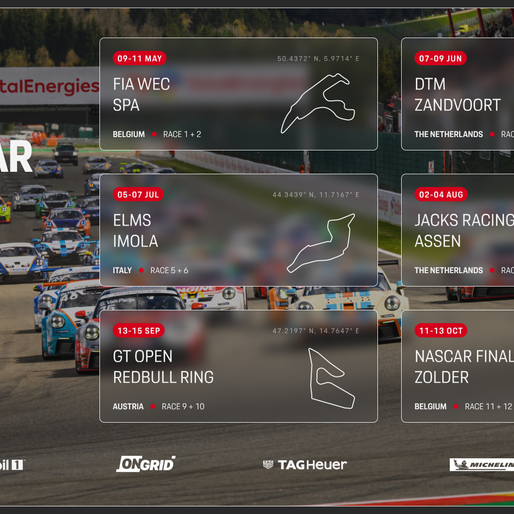 Balanced and strong calendar for the twelfth edition of the Porsche Carrera Cup Benelux