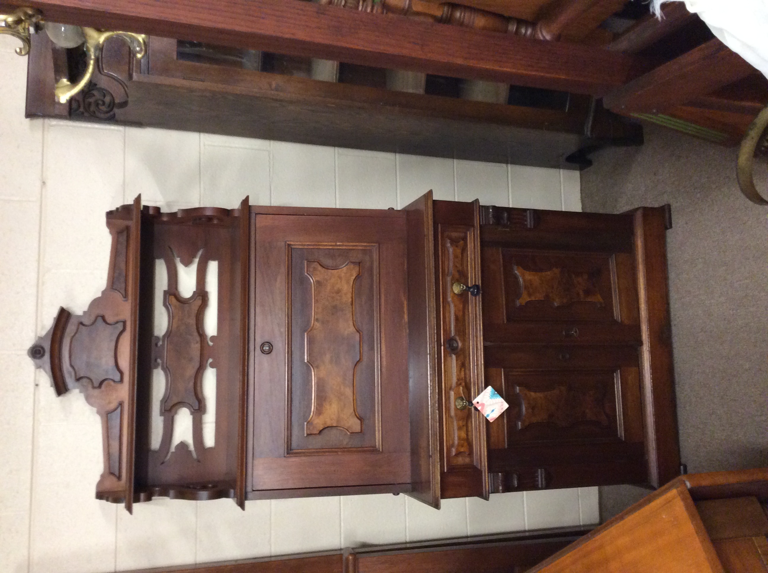 Walnut Drop Front Desk