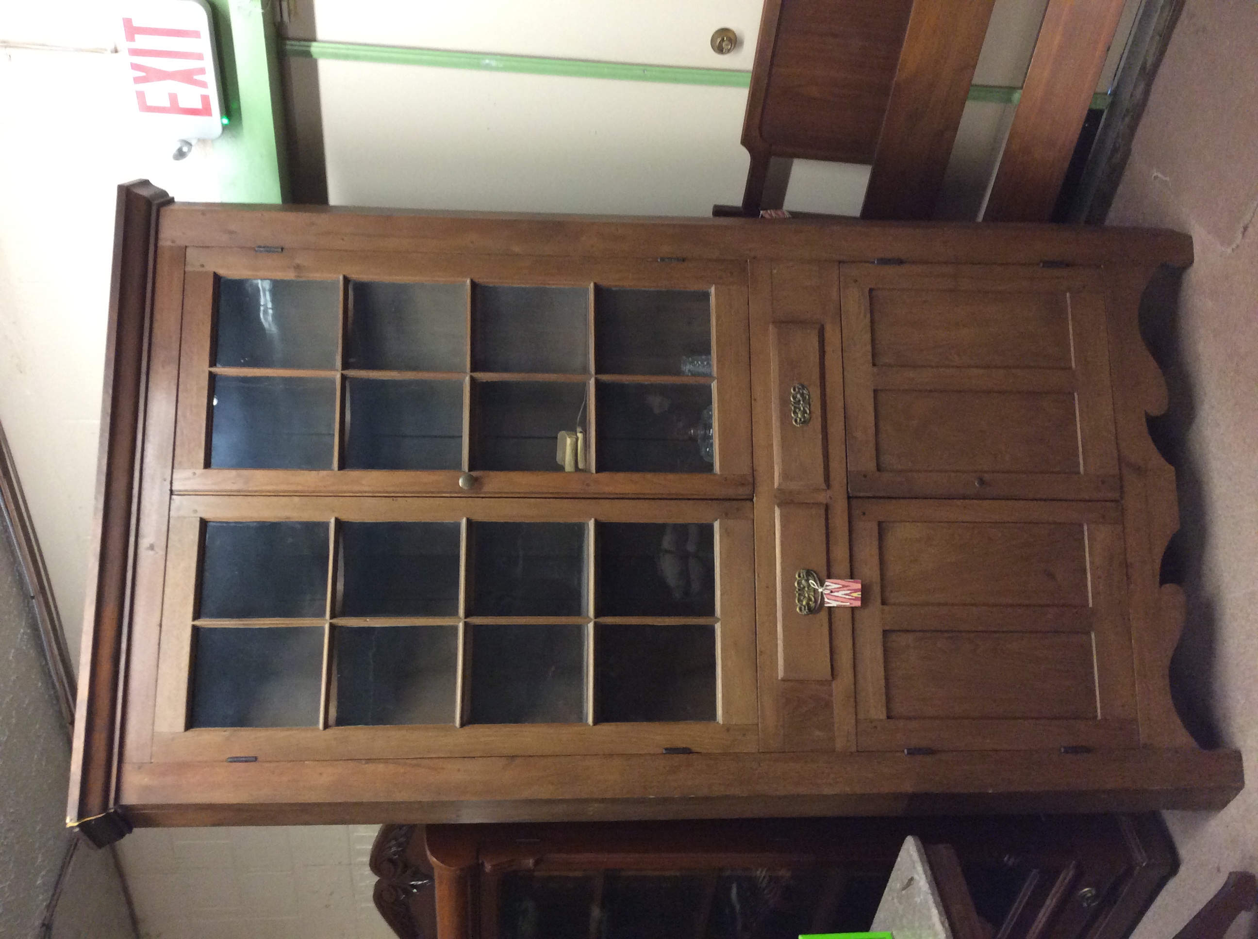 Walnut corner cabinet