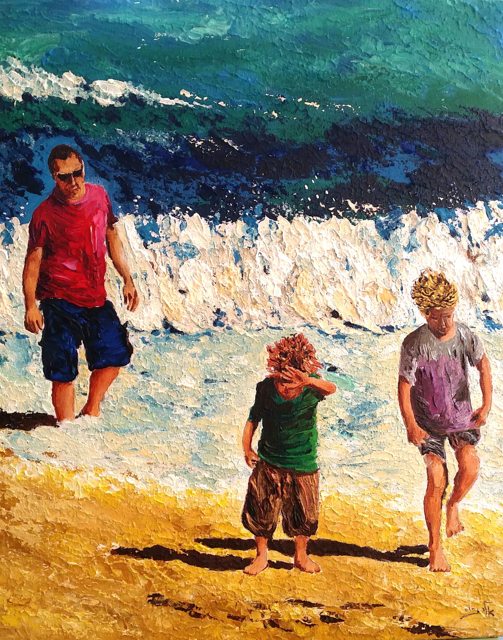 child's scared of the water Acrylic 40-50 2016