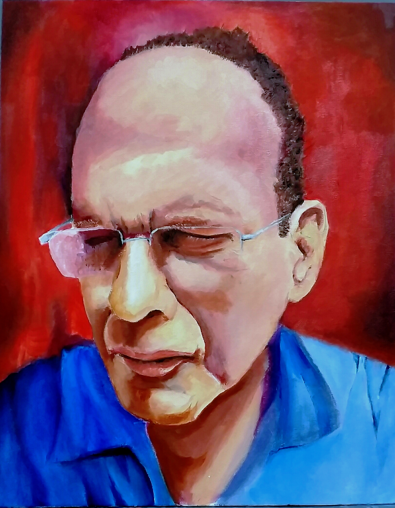 expresive self portraite oil 40-50 2015