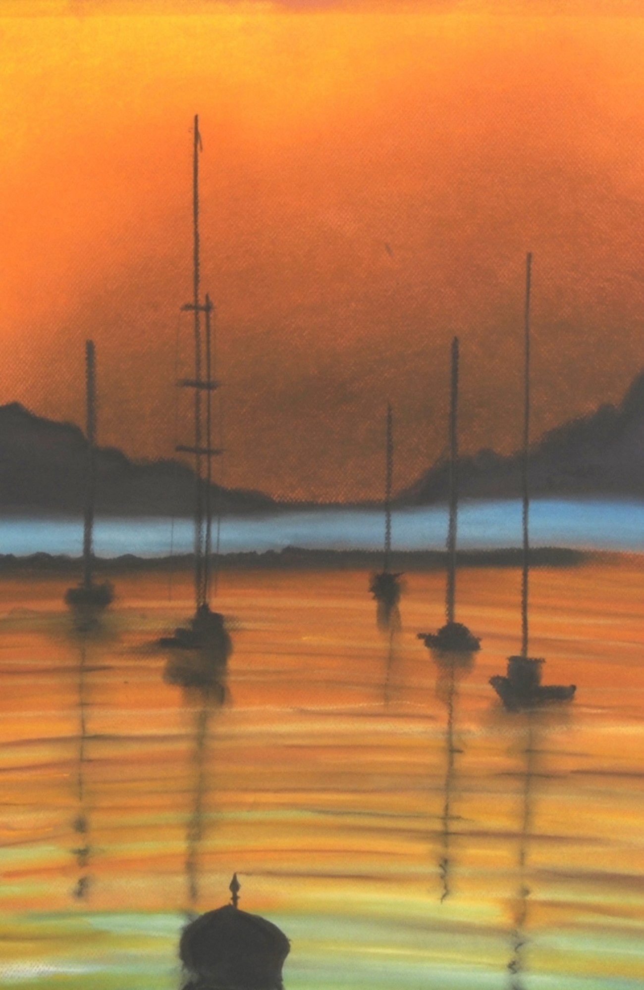 Sunset - Pastel on Canson - sale