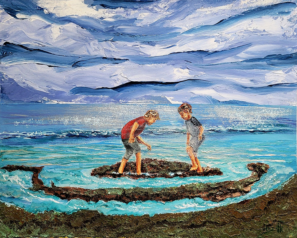 The sea speaks to me with pictures, my hand responds with a brush and paint - Acrylic