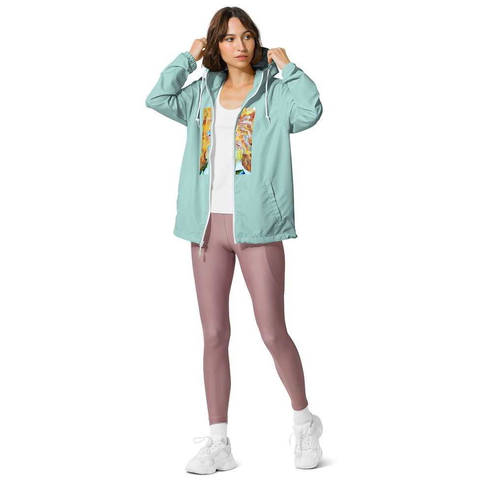 תמונה ממוזערת: Unisex lightweight zip up windbreaker