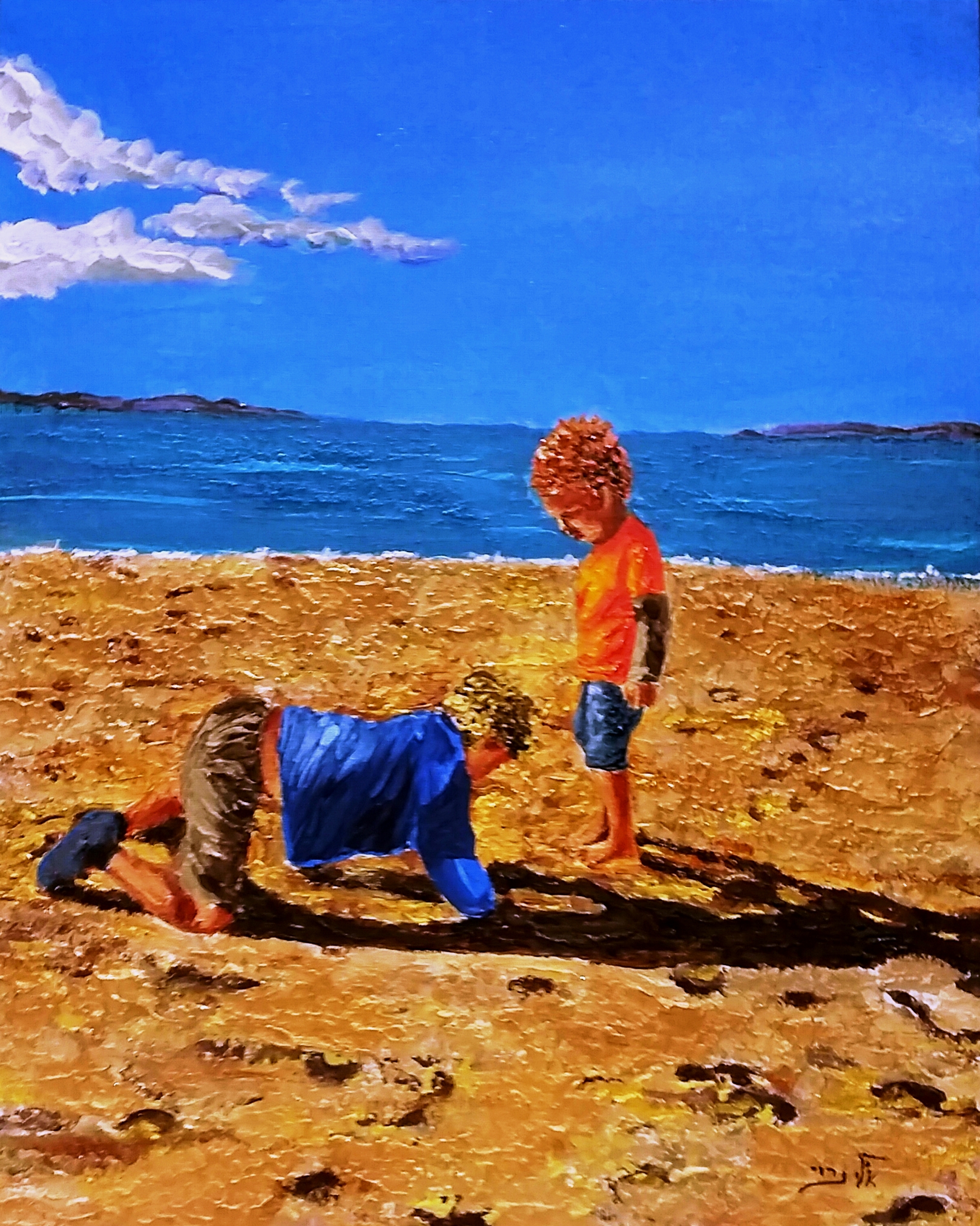 Children gather pebbles and scatter them again. They do not seek for hidden treasures.