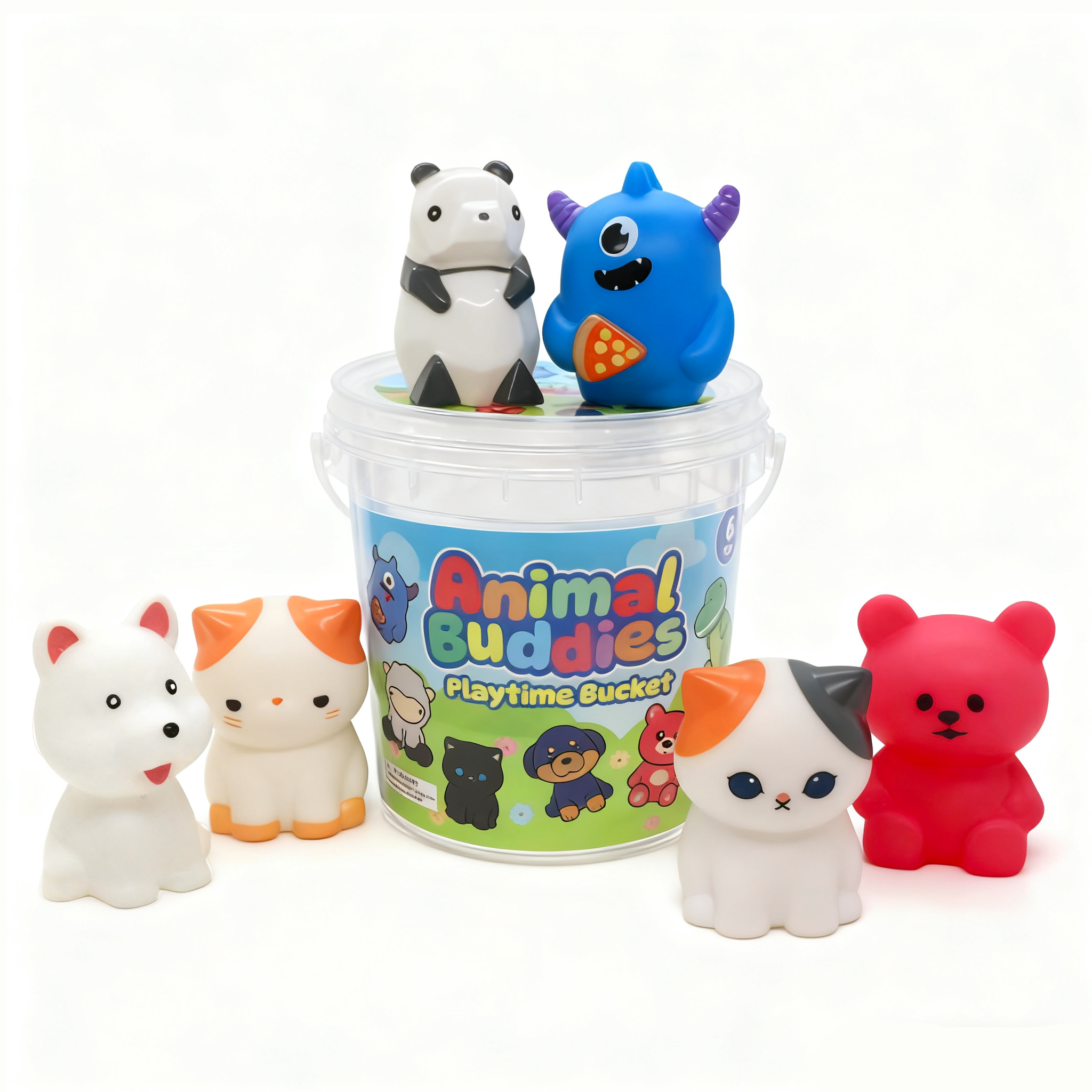 Animal Buddies Playtime Bucket (6pcs)