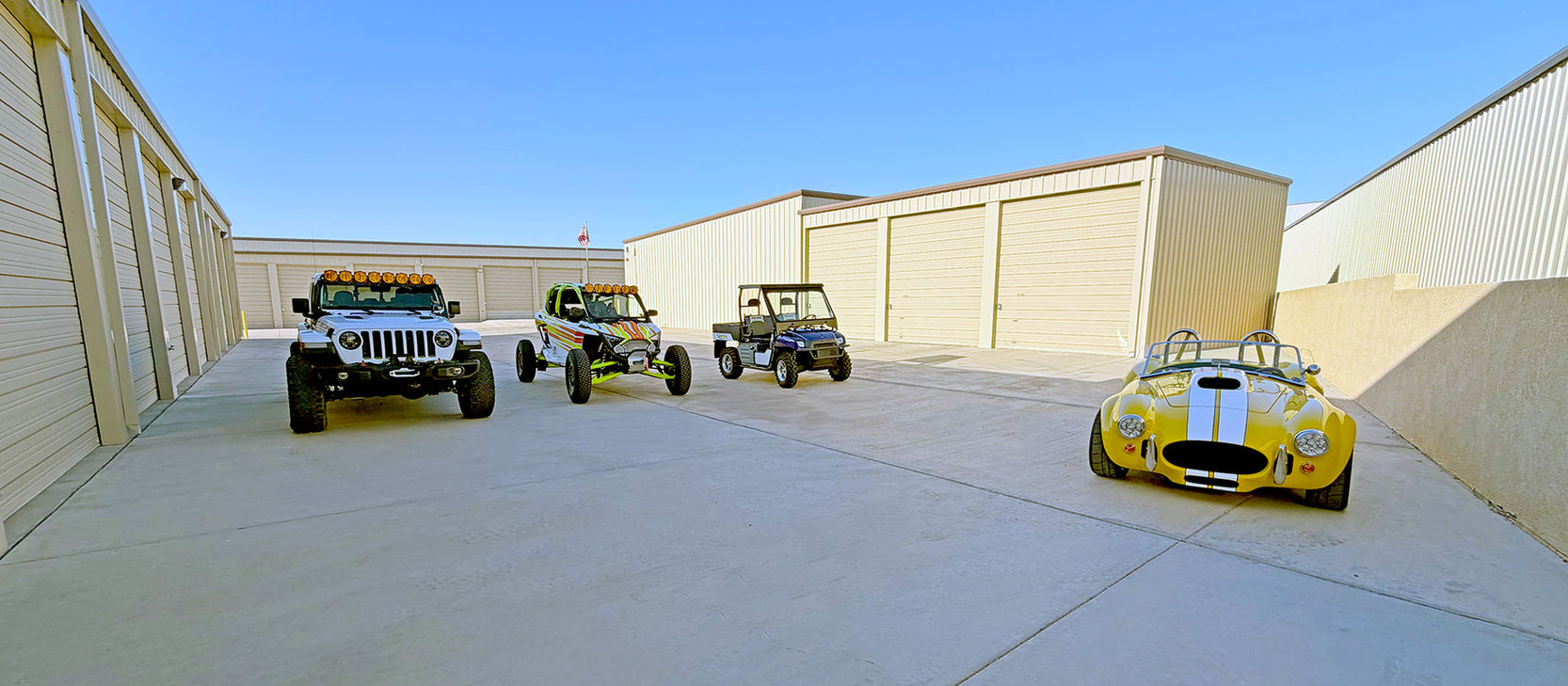 Lake Front is a great place to store your Side By Side, Off Road or Classic Car!