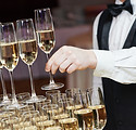 Waiter with Champagne Pyramid