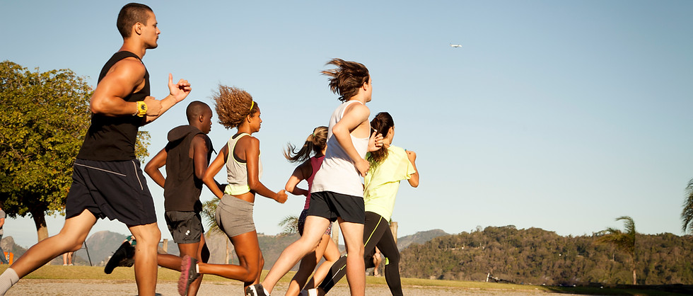 Group Running Outdoors