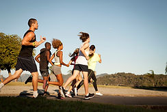 Group Running Outdoors
