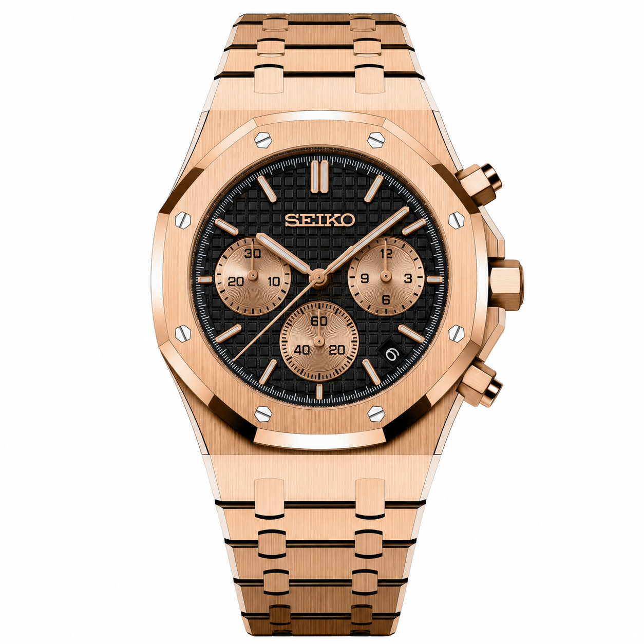 Royal Oak Chrono Rose Gold Black Dial - VK63