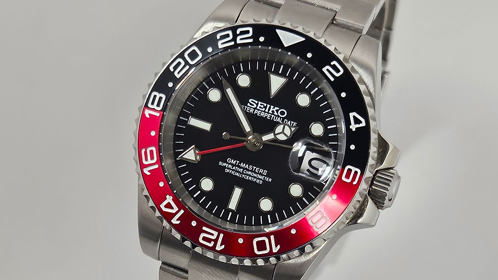 a Sunshine Watch Co. Seiko GMT Mod Watch (Coke) NH34