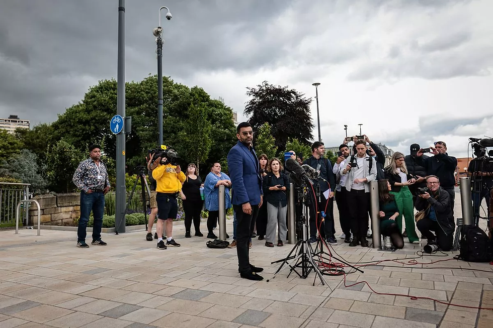 Ahmed Yakoob provided an update at a press conference (Image: Kenny Brown)