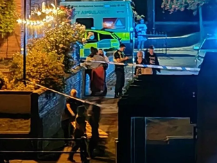 Two individuals were stabbed with a police cordon established in the city center.