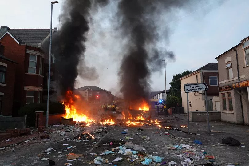 Violent riots erupted on the streets on Southport (Image: Getty Images)