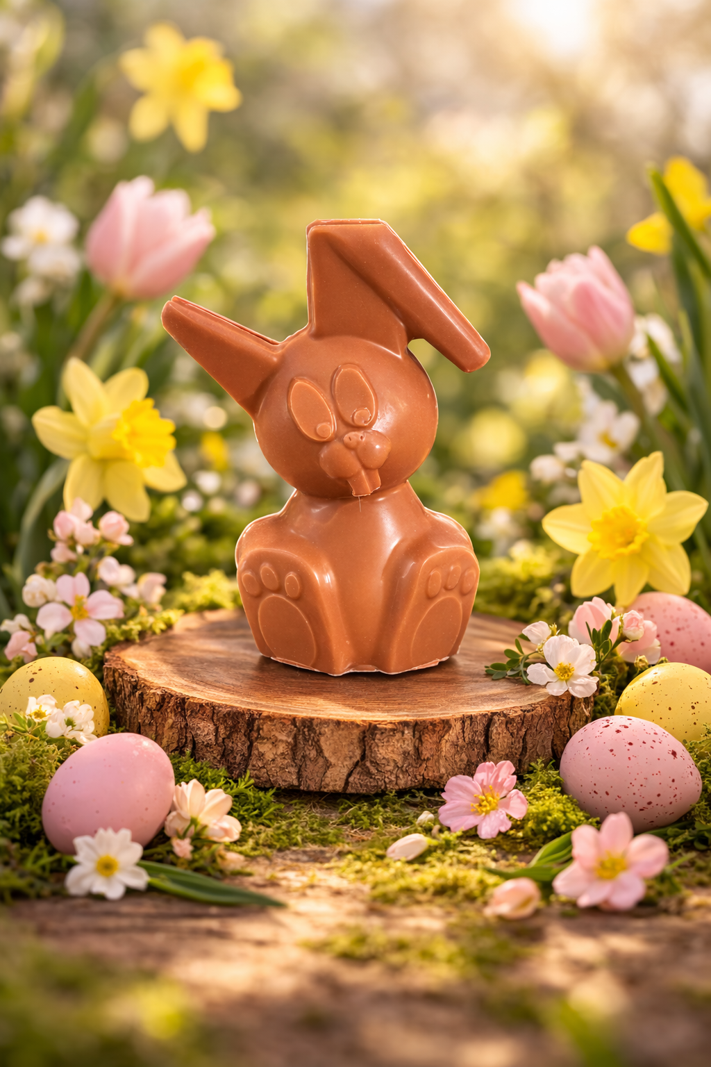 Lapin en chocolat au lait 34 % cacao – 18 cm