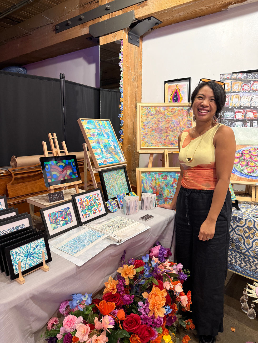 Sister Maeve - Isabella Medalle with her work