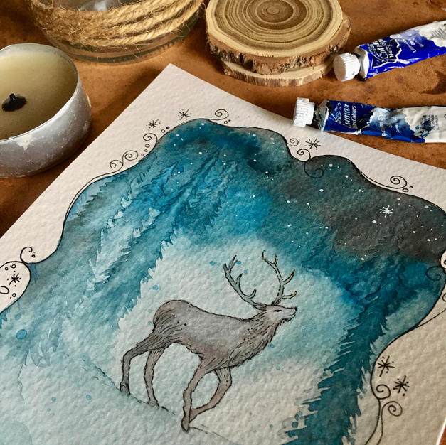 Deer (December - 2021 Calendar)