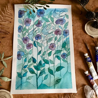 Swallows and Flowers