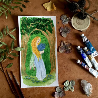 Fairy Collecting Flowers