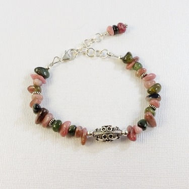 Thumbnail: Tourmaline Chip and Sterling Silver Bracelet